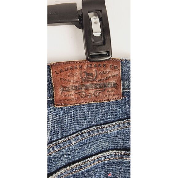 Lauren Jean Co Womens Denim Shorts 6.5" Inseam Blue Jean Shorts Size 8 High Rise - Picture 2 of 4